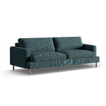 Диван «Алия» зелёный синий меланж, структурированная ткань