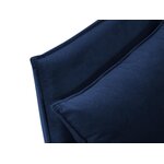Sofa agate, 4-seater (micadoni home) deep blue, velvet, black metal