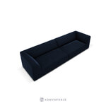 Sofa ruby, 4-seater (micadon home) deep blue, velvet, intact