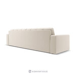 Sofa (justin) micadon limituoto leidimo šviesiai smėlio spalvos, aksominė
