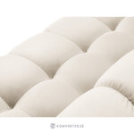Sofa (justin) micadon limituoto leidimo šviesiai smėlio spalvos, aksominė