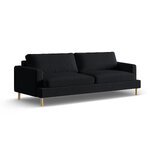 Диван «Алия» черный, бархат