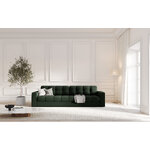 Dīvāns (justin) micadon ierobežots izlaidums tumši zaļš, strukturēts audums