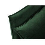 Armchair agate, (micadoni home) bottle green, velvet, black metal