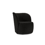 Saami armchair, (micadoni home) black, bouclé fabric