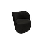 Saami armchair, (micadoni home) black, bouclé fabric