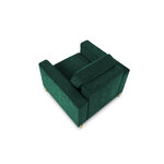 Кресло Dunas, (микадони для дома) зеленый цвет, структурная ткань, золотой металл