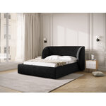 Bed (miley) black, chenille, 140x200