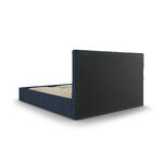 Bed phaedra, (micadoni home) dark blue, structured fabric, 140x200