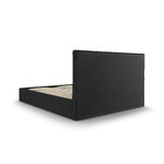 Bed phaedra, (micadoni home) black, structured fabric, 140x200