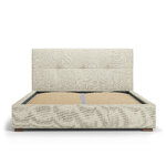 Кровать sage, (micadoni home) бежевый, структурная ткань, бук венге, 140x200