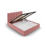 Bed phaedra, (micadon home) pink, velvet, 140x200