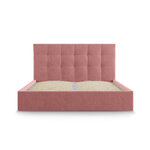 Bed phaedra, (micadon home) pink, velvet, 140x200