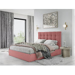 Bed phaedra, (micadon home) pink, velvet, 140x200