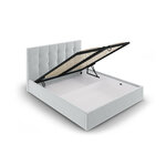 Bed phaedra, (micadon home) light gray, velvet, 140x200