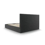 Bed phaedra, (micadoni home) dark gray, velvet, 140x200