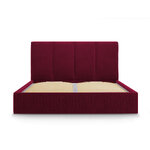 Pyla bed, (micadoni home) dark red, velvet, 140x200