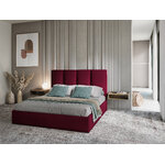 Pyla bed, (micadoni home) dark red, velvet, 140x200