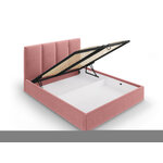 Pyla bed, (micadoni home) pink, velvet, 140x200