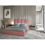 Pyla bed, (micadoni home) pink, velvet, 140x200