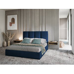 Pyla bed, (micadoni home) deep blue, velvet, 140x200