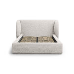 Bed (miley) light gray, chenille, 160x200