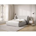 Bed (miley) light gray, chenille, 160x200