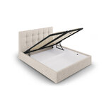 Bed phaedra, (micadoni home) beige, structured fabric, 160x200