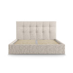 Bed phaedra, (micadoni home) beige, structured fabric, 160x200