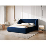 Bed (miley) deep blue, velvet, 160x200