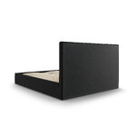 Bed phaedra, (micadoni home) black, velvet, 160x200