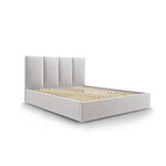 Pyla bed, (micadoni home) light gray, velvet, 160x200