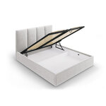 Pyla bed, (micadoni home) light gray, velvet, 160x200