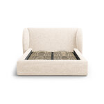 Bed (miley) light beige, chenille, 180x200