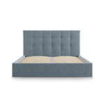 Bed phaedra, (micadoni home) blue, velvet, 180x200