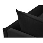 Lounge chair agate, (micadoni home) black, velvet, black metal, left