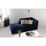 Chaise longue ruby, (micadoni home) deep blue, velvet, left