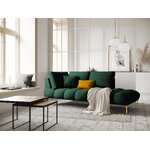 Кресло для отдыха malvin (micadoni home) бутылочно-зеленый, бархат, золотой металл, лучше