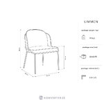 Set of 2 chairs limmen (micadoni home) velvet, black metal frame, black