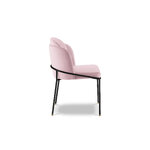 Limmen kėdė, (micadoni home) levandų, aksomo, juodo metalo rėmas