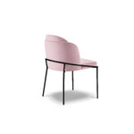 Limmen kėdė, (micadoni home) levandų, aksomo, juodo metalo rėmas