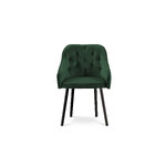 Nissi krēsls, (micadoni home) pudele zaļa, samta, melna koka