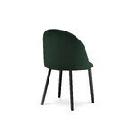 Chair ventura, (micadoni home) bottle green, velvet, black wood