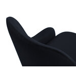 Olive chair, (micadoni home) dark blue, velvet, black metal frame