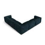 Stūra dīvāns 'martina' tumši petrolejas krāsā, samts