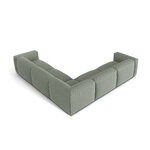 Stūra dīvāns &#39;martina&#39; sūnu zaļa, strukturēts audums