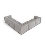 Corner sofa 'martina' light gray, structured fabric