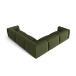 Угловой диван «Мартина» зеленый, структурированная ткань