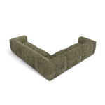 Угловой диван «Мартина» мохово-зеленый, вельвет