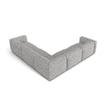 Диван угловой &quot;Мартина&quot; серебро, букле